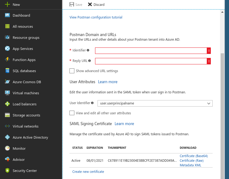 Configure SAML